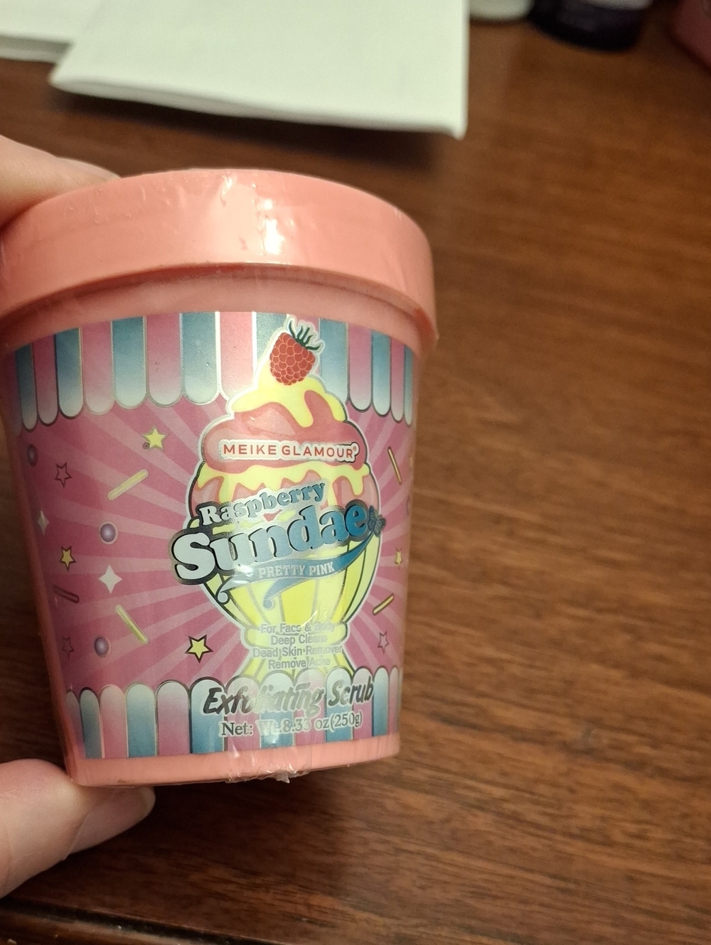 Meike Glamour Raspberry Sundae Exfoliating Scrub In 250g New Sealed Tube
